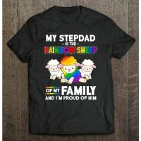 ข้อเสนอพิเศษ Hot Sale t-shirts Gay Pride Week Shirt My Stepdad Is Rainbow Sheep Of Family T-Shirt Hip Hop Mens T shirt OQ92S-5XL