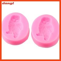 DANGL 2Pcs ซิลิโคนทำจากซิลิโคน แม่พิมพ์ซิลิโคนนกฮูก 8.25.71.3ซม. สีชมพูอมชมพู แม่พิมพ์ธีมสัตว์ กระทะเค้กนกฮูก พุดดิ้ง