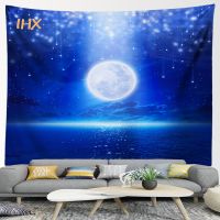 Moon Tapestry Wall Hanging Kawaii Room Decor Boho Moon Phase Ocean Large Fabric Wall Tapestry Bedroom Home Decoration Aesthetic