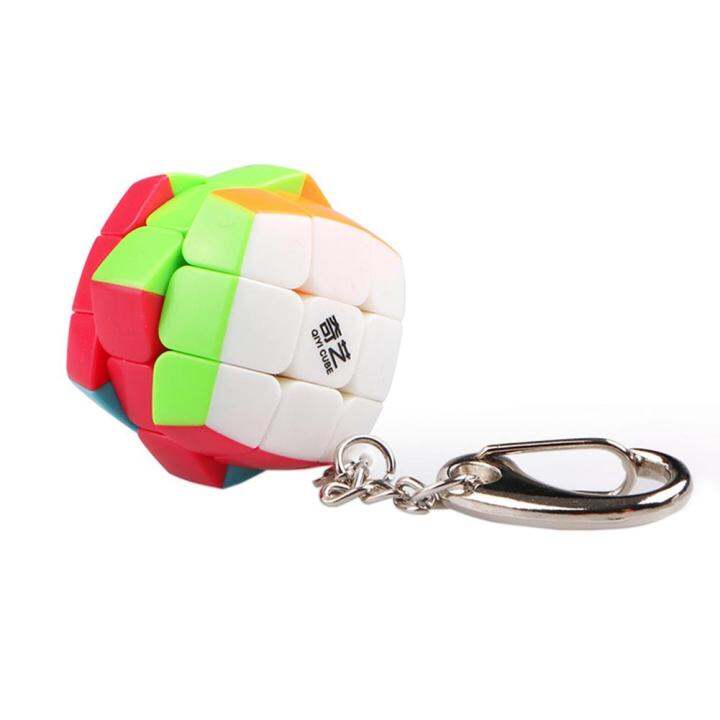 creative-key-chain-mini-3-3-small-vivid-color-magic-cube-children-educational-toy-ลูกบิด-รูบิคผึกสมอง-ทรงลูกบาศก์-ฝึกสมอง-เพิ่มไอคิว-ลื่น-ทน-รูบิค-พวงกุญแจรูบิค-รูบิคจิ๋ว