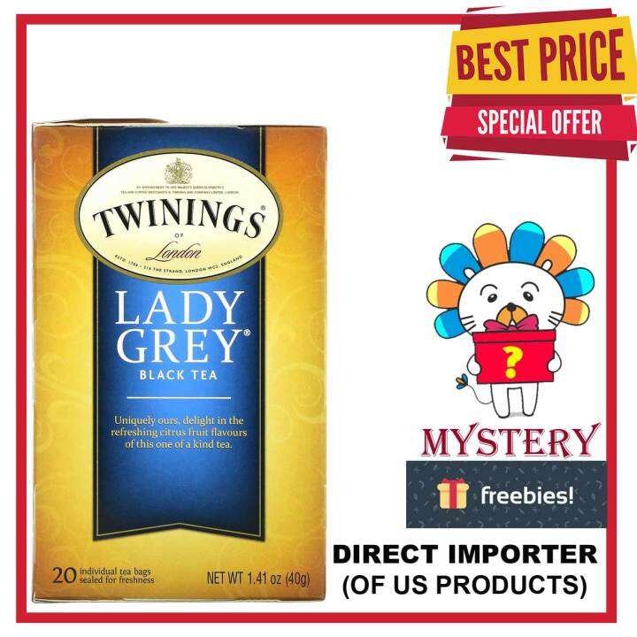 Twinings, Lady Grey Black Tea, 20 Tea Bags, 1.41 oz (40 g) Lazada PH