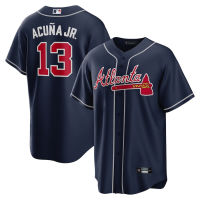 ?2023เบสบอลเอมเอวบีเสื้อ Atlanta Braves 13Acuna Acuna Jr. 27 Riley 2เสื้อยืดผู้เล่นสีแดง