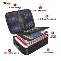 ENGPOW Fireproof Waterproof Safe Bag Zipper Flame Retardant and Waterproof Bag Money Document Bag Document Cash Bag Passport Bag