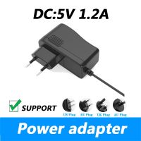 อะแดปเตอร์แปลงไฟ1.2A DC 5V ปลั๊กมาตรฐานยุโรปสาย5.5X2.1Mm UK AU