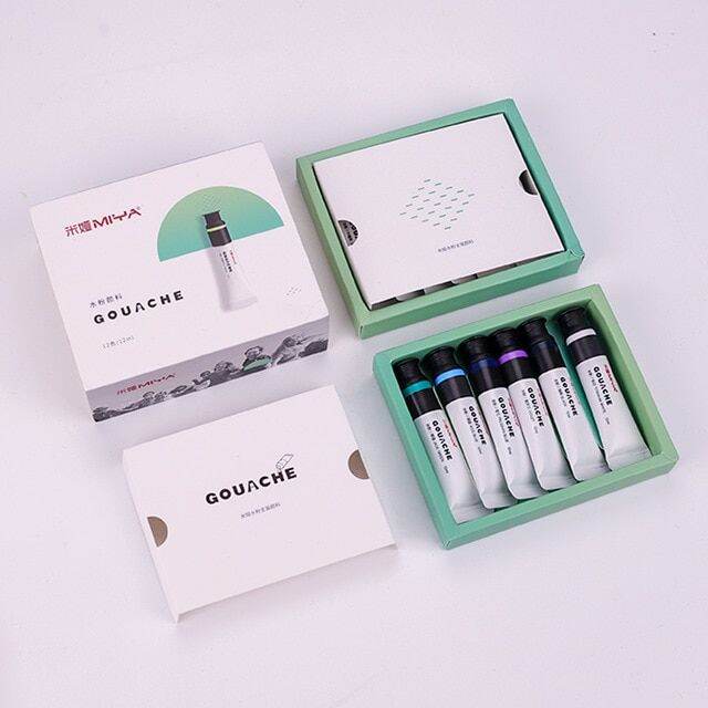 MIYA HIMI Gouache WATERCOLOR ACRYLIC Painting Tube Refill Set 12 Colors 12Ml/Pc Tube Sketch