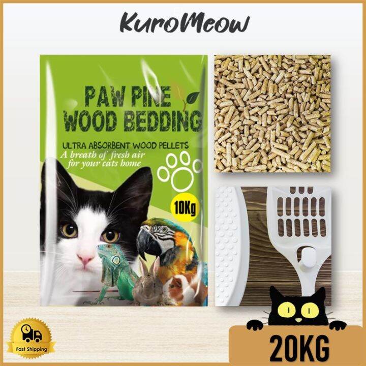 Paw Pine Wood Pellet Original / 2 in 1 ( Carbon / Charcoal ) 20KG