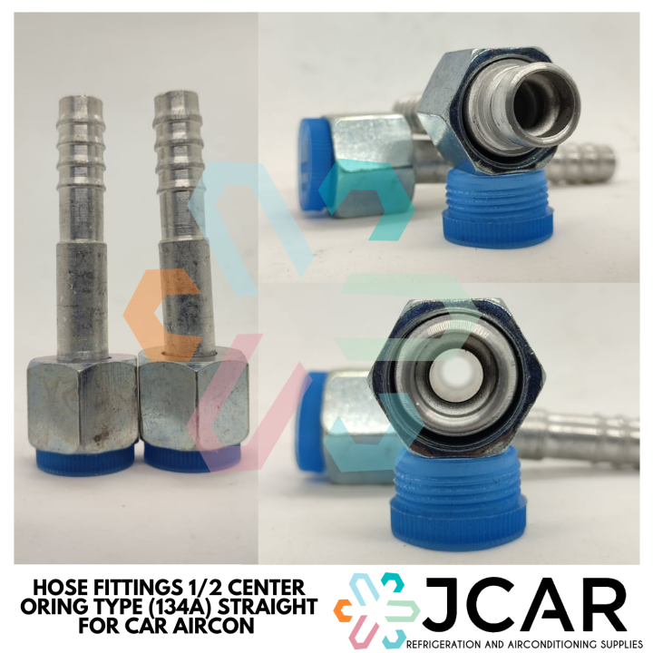 HOSE FITTINGS 1/2 CENTER ORING TYPE (134A) STRAIGHT FOR CAR AIRCON
