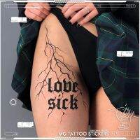 【hot】✽✲  Gothic English Temporary Sticker for Men Lightning Crack Dark Pattern Stickers