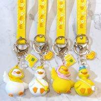 KEYCHAIN พวงกุญแจ พวงกุญแจปัจฉิม ที่จับกุญแจเป็ด ที่แขวนกระเป๋าหนังสือคู่หนึ่ง คิวตี้ อุปกรณ์จับกุญแจรถยนต์