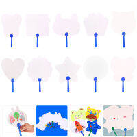 Chaoshihui 10pcs diy paper fans แฟน ๆ ตกแต่งภาพวาดแฟน ๆ วาดมือแฟนมือ diy งานฝีมือ