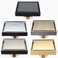 Dishracks &amp; Sink accessories《Yohi metals》ท่อระบายน้ำฝักบัวทองเหลืองแทรกกระเบื้องตะแกรงดักกลิ่นในห้องน้ำ,ตะแกรงกันกลิ่นทรงสี่เหลี่ยม DR187 100X100ใช้ในห้องน้ำTraps &amp; DrainsPipe Fittings &amp; Accessories