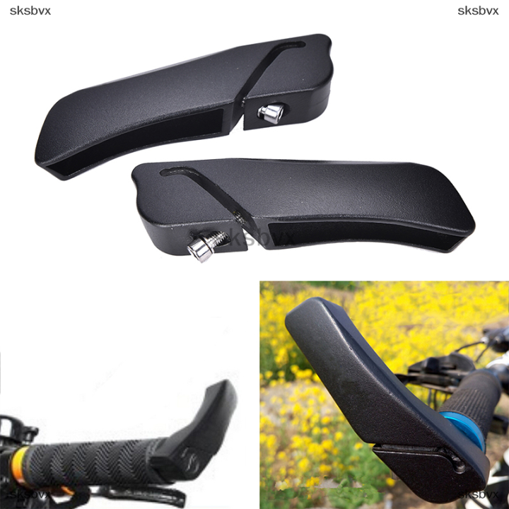 sksbvx-2x-black-อลูมิเนียมจักรยานจักรยานจักรยานเสือภูเขา-handlebar-bar-end-grips