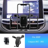 ที่วางโทรศัพท์ในรถสำหรับ Jeep เข็มทิศ2017-2021ตัวยึดขาตั้ง GPS อุปกรณ์สวมติดตั้งเพื่อรองรับสมาร์ทโฟนมือถือหมุนได้360องศา