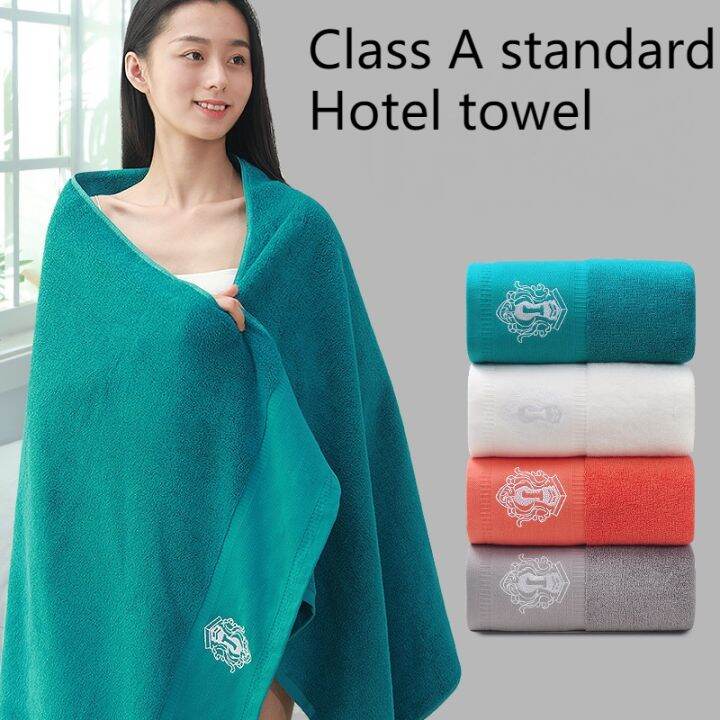 100 Cotton Bath Towels Super Absorbent Hotel Bath Towel Solid Color