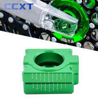 รถจักรยานยนต์ CNC อลูมิเนียมด้านหลังปรับโซ่เพลาสำหรับ Kawasaki KX KL KX125 KX250 KX250F KX450F KLX450R 2003-2016 Dirt Bike