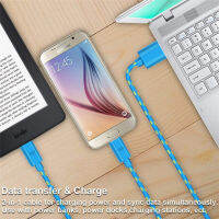 Elough Micro USB Cable Nylon ided Fiber Cable Data Sync Transmission Cable for Android 1m 10 Color for Option