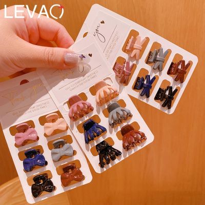 Levao 2022 Small Hair Claws Hairpins New Solid Color Hair Clips Barrettes Plastic Clips Girls Hairgrip Hair Accessories Headwear