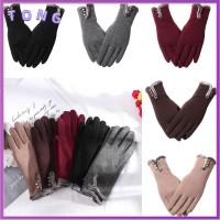 TONG Fashion Winter Warm Thicken Windproof Touch Screen Gloves Driving Mittens Plus Velvet Skiing Gloves