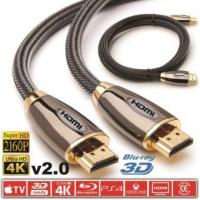 สาย HDMI 4K 2.0 รองรับสัญญาณภาพ 4K 3D หัวต่อทอง24K คุณภาพสูง ยาว 1m. !(HDMI CABLE V2.0 highspeed 1m.)