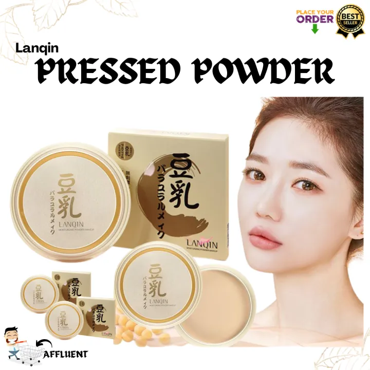 ORIGINAL!!! LANQIN Soy Milk Natural Color Pressed Powder Sunscreen Face