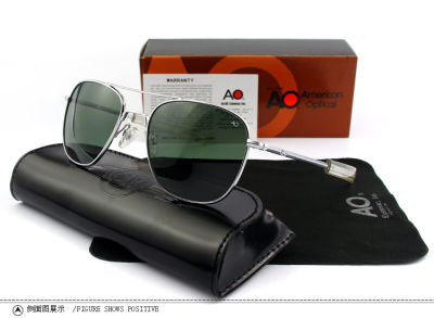 AO Aviation Sunglasses Men With Original Box Case Cleaning Cloth Vintage Retro Sun Glasses American Optical gafas de sol hombre