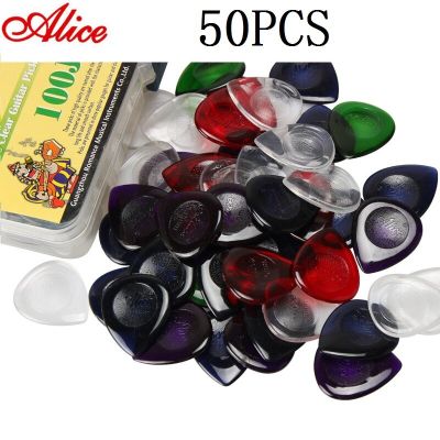 50PCS Alice Stubby Guitar Picks Acoustic Electric Bass Plectrum Mediator 1/2/3mm Thickness Fast Picking Guitar Accessories Guitar Bass Accessories