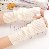 ใหม่ผู้หญิง Fingerless ถุงมือแขนอุ่นชาวเยอรมันถัก Kawaii ถุงมือทำงานข้อเท้าข้อมือแขนฮาราจูกุอะนิเมะอุปกรณ์คอสเพลย์