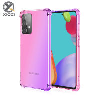 XICCIสำหรับSamsung A52 5Gเคสไล่ระดับสีครอบTPUนุ่มซิลิโคนเคสโทรศัพท์มือถือแบบมีด้านหลังCoverปลอกกันกระแทก