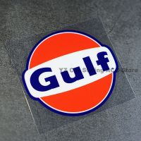 Gulf สติกเกอร์ติดหมวกกันน็อครถบรรทุกสติกเกอร์กันน้ำสำหรับแล็ปท็อปลายรถแข่งน้ำมันเบนซิน