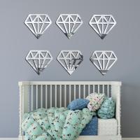 ◐☂✌ JM752 diamond acrylic sitting room 3 d wall stickers bedroom room decoration adhesive stickers background warmth