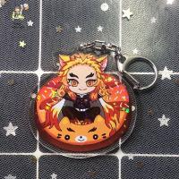 ของขวัญ QIXING Nezuko Inosuke Kimetsu No Yaiba Zenitsu Tanjirou พวงกุญแจพวงกุญแจภาพเคลื่อนไหวอุปกรณ์ต่อพ่วง