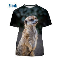 2023 newFashion Creative Funny Meerkat 3D Printing T-shirt Cute Animal T-shirt for Short Sleeve Top