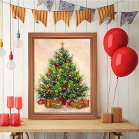 Christmas Tree Printed 14CT Cross Stitch DIY Embroidery Set Craft Handmade Handiwork Knitting Halloween Room Decor For Adults