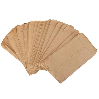 【LZ】◕♘  100 pces 6x10cm multi-purpose kraft sacos de papel chá alimentos sementes moedas armazenamento mini pacotes envelopes sacos de armazenamento em casa ferramenta de armazenamento