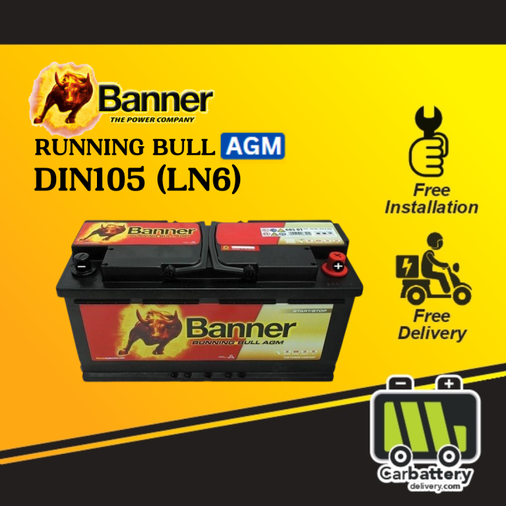 [Installation Provided] Banner AGM DIN105 LN6 Auto Start Stop Car