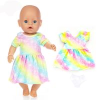 New Colorful Dress Underwear Fit 17inch 43cm Baby New Born Doll Clothes Dress