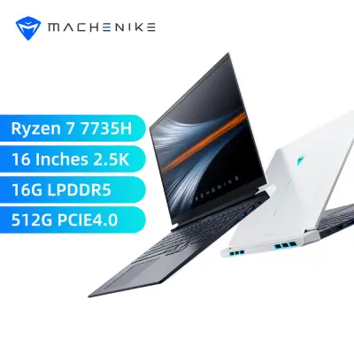 [ส่งจากไทย] Machenike Light 16Air AMD Ryzen7 laptop R7-7735H แล็ปท็อป 16 นิ้ว 2.5K หน้าจอ 100% sRGB 120Hz 16G RAM LPDDR5 512G SSD PCIE4.0 2023 แล็ปท็อปใหม่