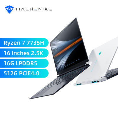 Machenike Light 16Air AMD Ryzen7 laptop R7-7735H แล็ปท็อป 16 นิ้ว 2.5K หน้าจอ 100% sRGB 120Hz 16G RAM LPDDR5 512G SSD PCIE4.0 2023 แล็ปท็อปใหม่