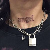 hot【DT】 Temporary Sticker Word  angel   English Letters Flash Tatoo Fake Tatto Neck Wrist for Woman Men