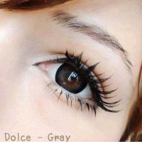 Dolce Gray  บิ๊กอาย สีเทา คอนแทคเลนส์ Pretty Doll ตาโต Contact Lens ค่าสายตา สายตาสั้น Kiss me ขอบดำ bigeyes แฟชั่น