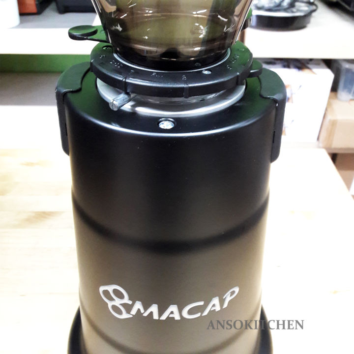 macap-รุ่น-mx-coffee-grinder-สีดำ-เครื่องบดเมล็ดกาแฟ-จากอิตาลี-340-วัตต์-ฟันบด-65-มม-flat-burr-โถเมล็ดกาเเฟขนาด-1-4-กก-รับประกันมอเตอร์-1-ปี