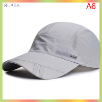 RUASA หมวกกันแดดแห้งเร็วกลางแจ้งสำหรับผู้ชายผู้หญิง,Topi Memancing กอล์ฟปรับได้สำหรับฤดูร้อนหมวกเบสบอล