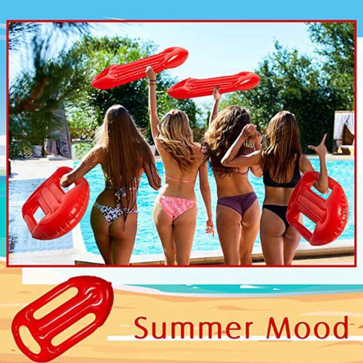 beach-lifeguard-inflatable-floating-board-children-practice-swimming-surfboard-red-inflatable-floating-board-blowing-toy