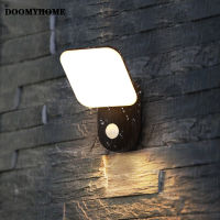 DOOMYHOME ไฟผนัง LED ที่ทันสมัยเหนี่ยวนำกลางแจ้งกันน้ำ,โคมไฟระเบียงถนนห้องนั่งเล่นห้องนอนห้องน้ำไฟในร่ม