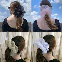 【cw】 2020Korean Big Size Organza Hair Scrunchies Elastic Bands Headwear Ponytail Holder Tie Accessories