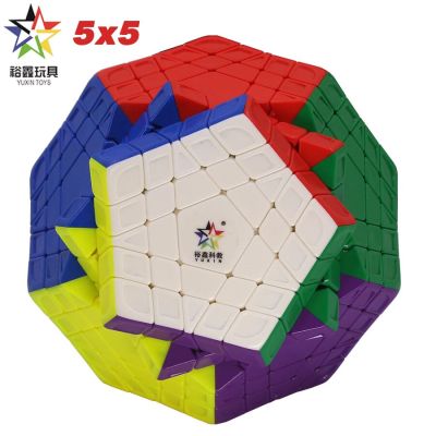 YuXin Megaminx HuangLong Magic Puzzle Cubes Kубика Pубик 큐브 Cubo Magico 5x5 Megaminxeds Dodecahedron Cube 12 Faces Gigaminx Toys Brain Teasers