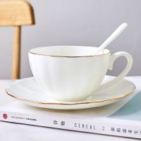 High-end Jingdezhen Bone China Coffee Cup Set Ceramic European Simple Afternoon Tea Tea Set Home Cup Saucer Phnom Penh Coffee Cup