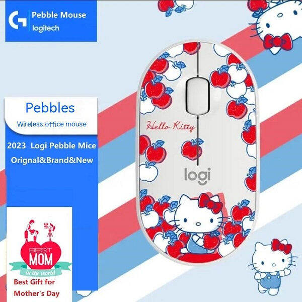 Logitech Pebble Hello Kitty M350 Wireless Mouse with Bluetooth or USB