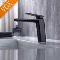 VGX Luxury Bathroom Faucets Basin Mixer Sink Faucet Gourmet Washbasin Tapware Hot Cold Water Tap ss Chrome Black Brushed Gold