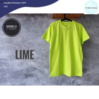 HD เสื้อผู้ชาย เสื้อผู้ชายเท่ๆ ออกใบกำกับภาษีได้ - เสื้อยืดสีพื้น ( LIME ) สีเขียวตองอ่อน **ไม่มีการเย็บตะเข็บข้างตัวเสื้อ** เสื้อผู้ชายเกาหลี